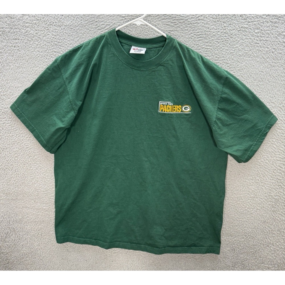 Vintage Green Bay Packers Shirt Adult XL Green Embroidered Logo NFL Football Y2K
